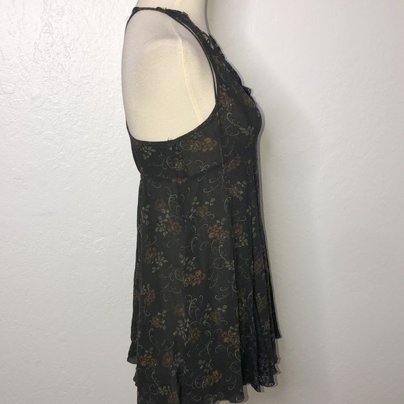 Intimately Free People Blk Lace Trimmed Long Tank - Picture 2 of 9